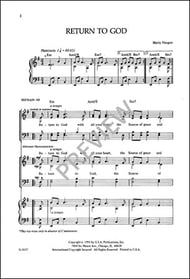 Return to God SATB choral sheet music cover